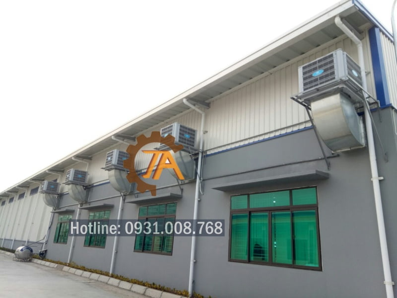 Phương pháp thông gió làm mát nhà xưởng.