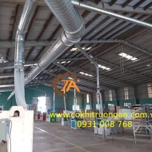 Thi công lắp đặt ống gió xưởng gỗ