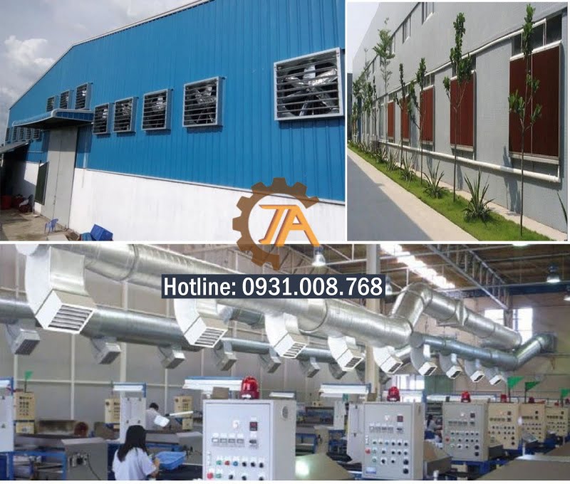 Các hệ thống làm mát không khí nhà xưởng.