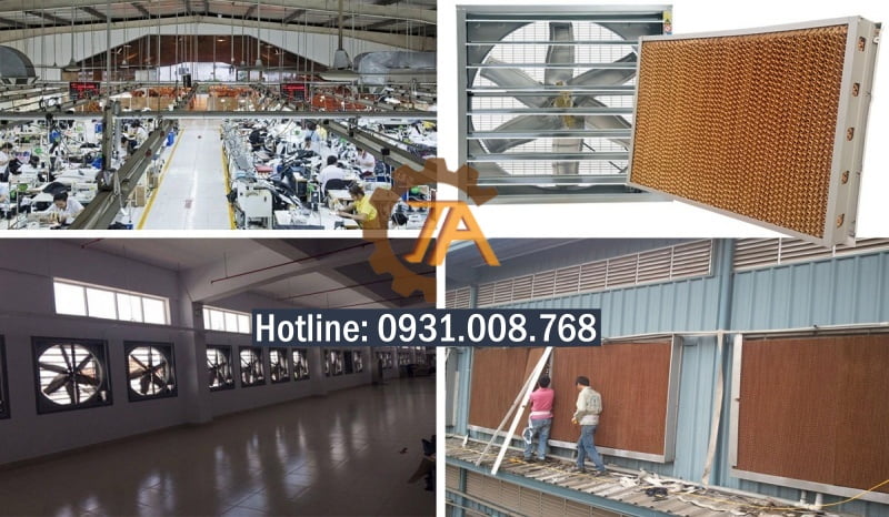 Hệ thống thông gió làm mát áp suất âm.