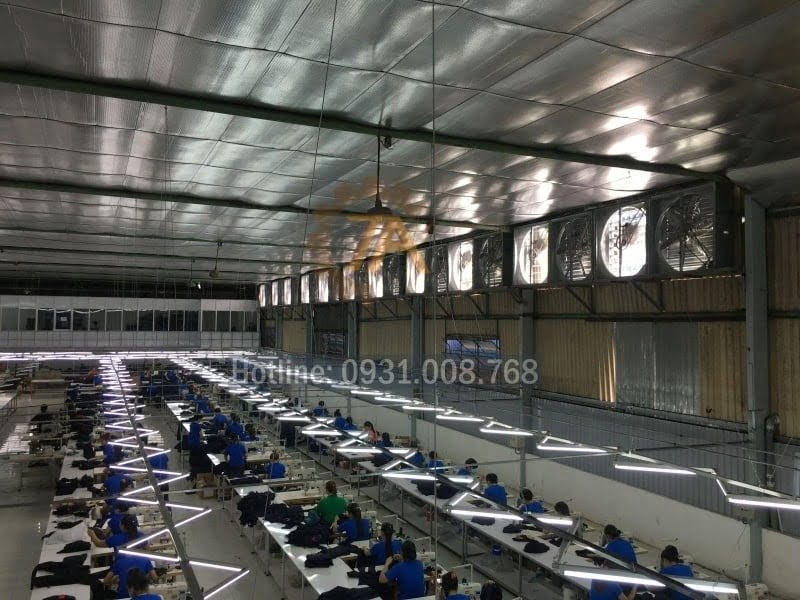 Quạt thông gió công nghiệp được ứng dụng rộng rãi