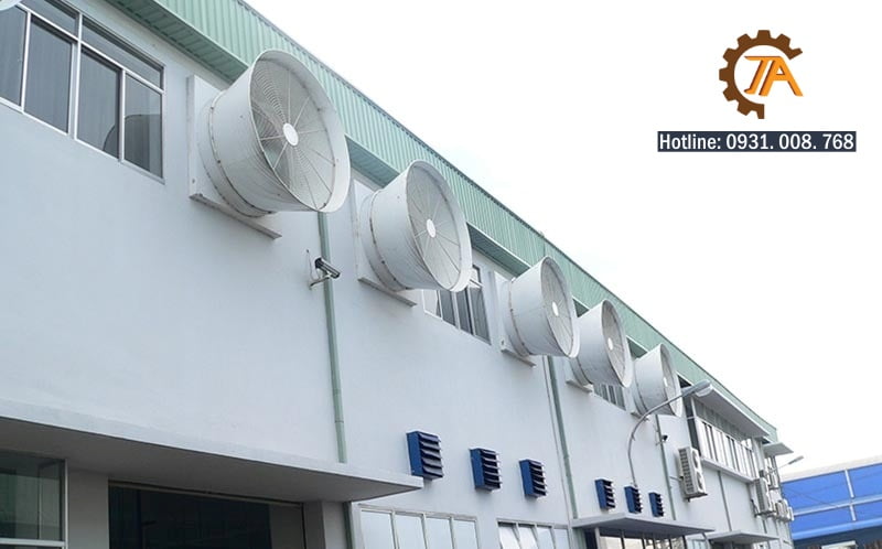 Thiết kế hệ thống thông gió nhà xưởng không dùng kênh dẫn gióThiết kế hệ thống thông gió nhà xưởng không dùng kênh dẫn gió
