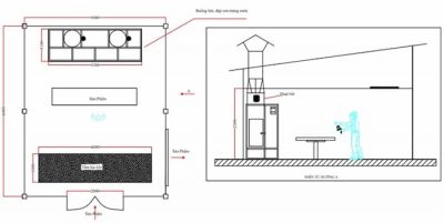 bản vẽ buồng sơn màng nước